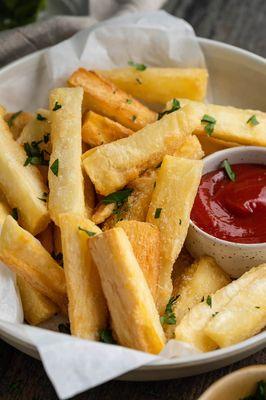 Try our freshly fired Yuca Fries