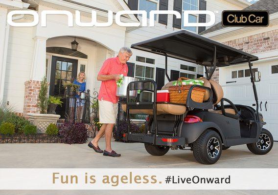 The New Club Car ONWARD golf car arriving April 1.  Stop by at Gulf Atlantic Vehicles in New Smyrna Beach to see our big golf car inventory.