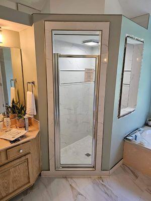 Installed a new shower door.