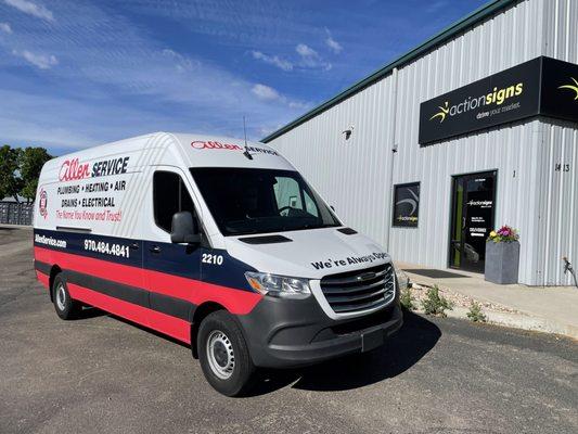 We helped Allen Service with rebranding their fleet.