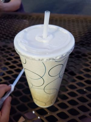 Vanilla milkshake with whip cream - tasty.