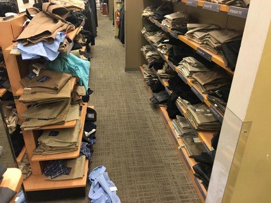 This store is a disaster.  Here are pictures from 10 minutes after they open. No one's in here