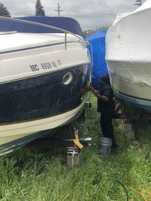 We also detail boats. 
Wash wheeled and interior was detailed.