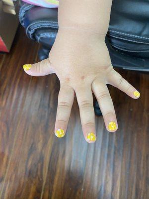 My daughter's 1st mani from the great Annie