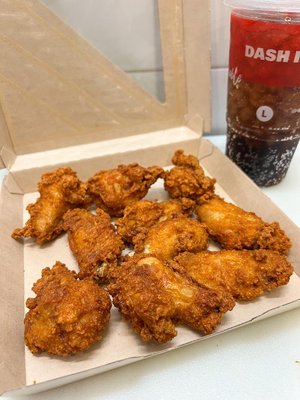 Stop inside Dash In for fresh, spicy wings!