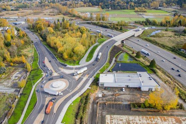 A roundabout on SR 99