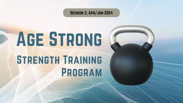 Safe and effective strength training for older adults.  You can age with grace and vitality.