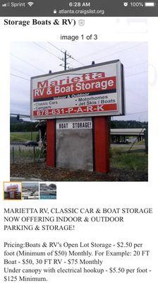 Marietta RV & Boat  Storage