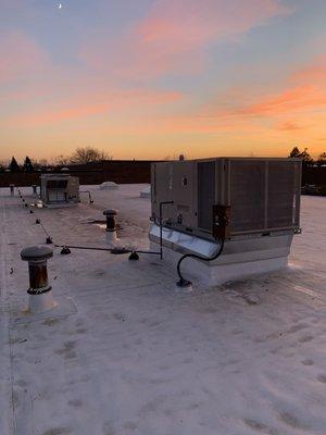 Commercial Rooftop installation.