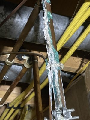 Water pipe leaking