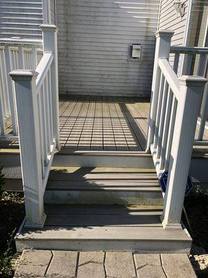 Power washing deck