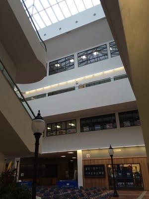 Lobby area in main building near admissions