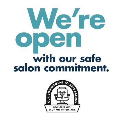 We will reopen on June 19. We can't wait to see you.  Please call the salon for an appointment at this time.