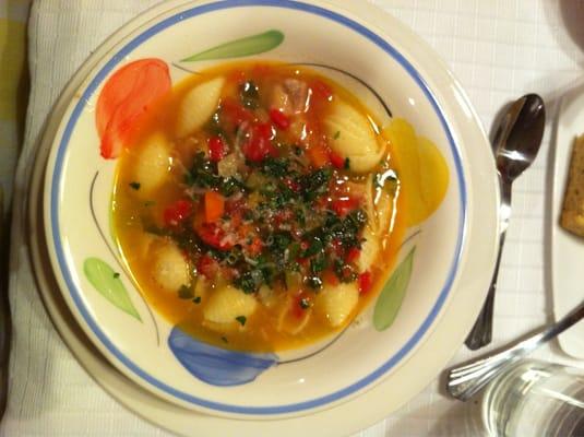 Minestrone made in our cooking class