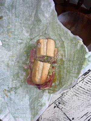 Italian sub. This is really messy.