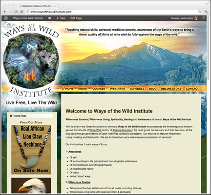 Ways of the Wild Institute Custom WordPress Theme