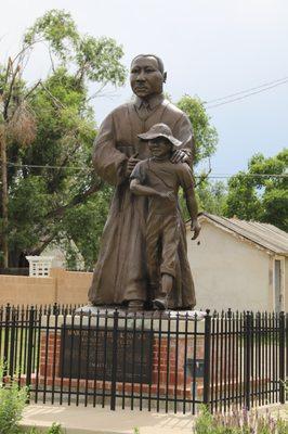 We recently cleaned and polished the statue.