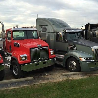 Fyda Freightliner Cincinnati, Inc. new Western Star Class 8 and MD Vocational trucks on the lot.