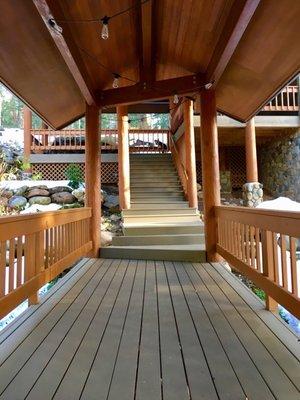 Stained Deck and Walkway