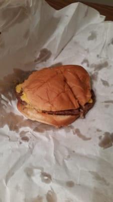 Greasy burger that my kids won't eat.