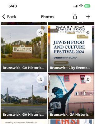 Images from Brunswick page I created over 3yrs ago, that Yelp ghosted. Odd how BLM images get ghosted by Yelp in this area