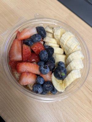 Açaí Bowl topped with banana, blueberries & strawberries