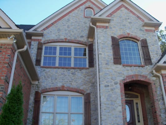 Stone Veneer with Brick accents