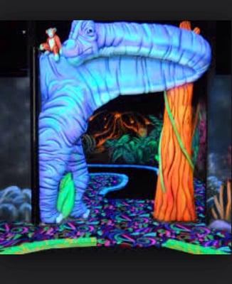 Inside black light mini golf