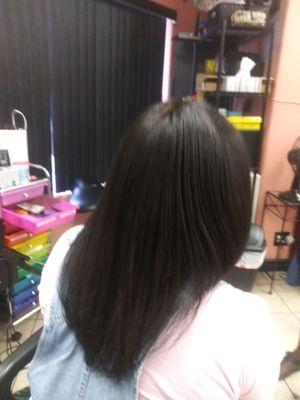 Back of finished hair