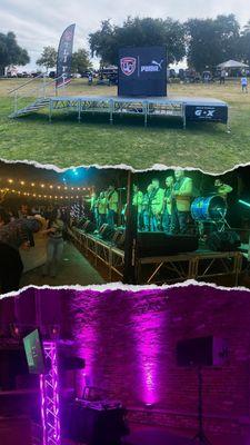 Hi, we're G&X Audio Pros and we provide dj, audio and stage rental through out Northern California.