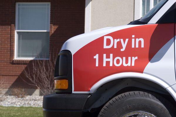 Dry in 1 hour! We use 90% less water than steam cleaners.