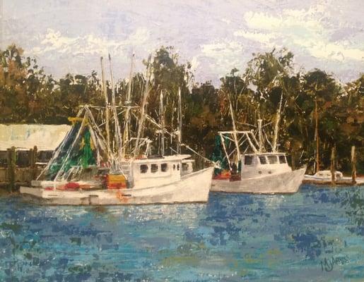 Fishing boats by Marilyn Antram