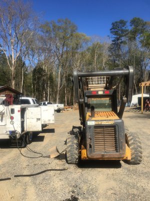 Hydraulic hose repair on site