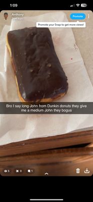 Chocolate long john