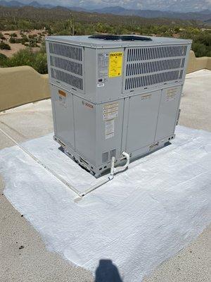 Bosch variable, speed, package unit. Qualifies for SRP cool cash rebate.