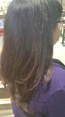 Apparently this is purple ombre. Horrible job.