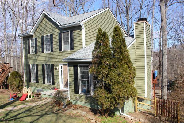 New roof shingles and new vinyl siding.  Love their work.