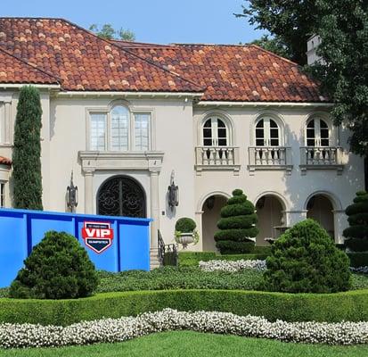 Bin rental for residential demolition and construction project in West Austin, TX