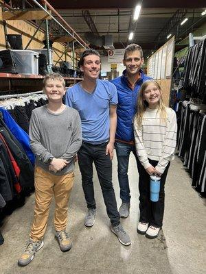 Lucas, extraordinary Sports Basement employee, helped my family get fitted for skis!