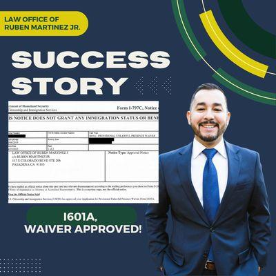 We handle waiver cases, including I-601A waiver applications.