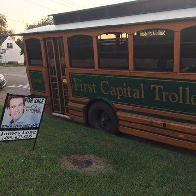 The trolley  on the house tour (Aug. 2016).