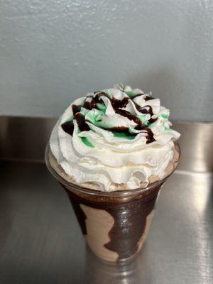 Blended mint mocha