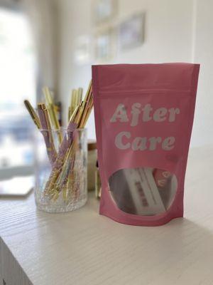 Cute little after care kit to go home with