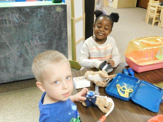 Our students learn through creative play. Life in Christ Preschool.