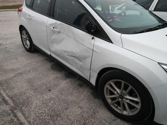 2016 Focus side damage.