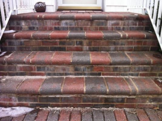 My front steps, abused by the winter BEFORE BEST BUILT CONSTRUCTION.