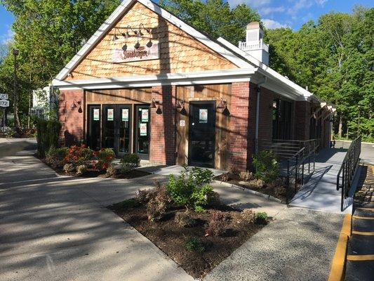 BH Lawnscape Inc. landscaped the new Bareburger in Mt. Kisco, NY