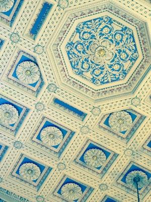 This ceiling is intricate and beautiful.