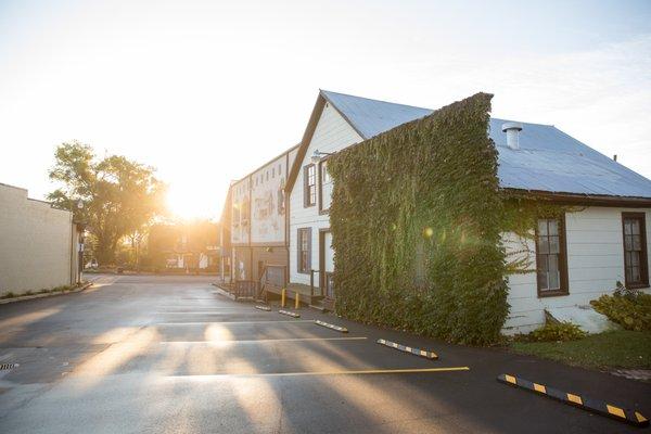 The sun setting on our historic Mill every day since 1894.