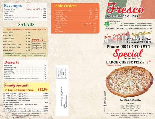 new menu